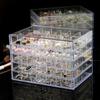 Clear 5-Layer Jewelry & Nail Art Organizer Box with 120 Compartments