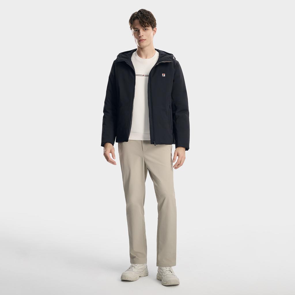 Fila Heritage Fashion Simple Business Casual Trendy Warm Comfortable Classic Down Jacket Men Outerwear Legendary-Blue F11M618907FNV