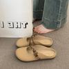 Mary Jane Bag Head Half Slippers Women's Summer Wear Versatile 2025 New Flat Bottom One Pedal Half Support Single Shoes Soft Sole