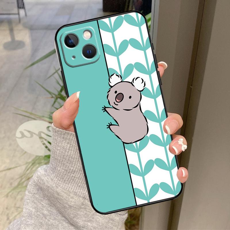 Cartoon Painting Animal Koala Case For iPhone 17 Air 16 15 14 13 11 12 Pro Max Plus 12 13 Mini 16e 17 Pro Max Back Cover