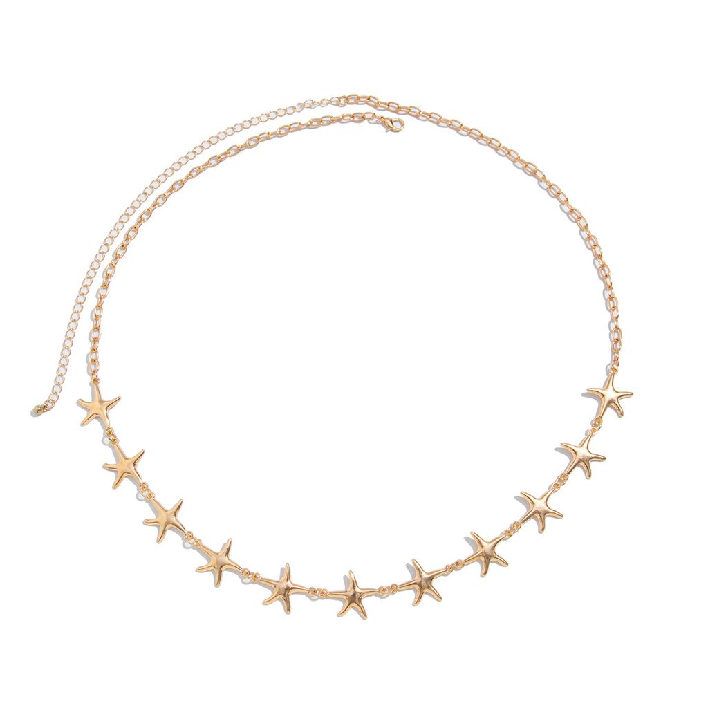 Starfish Shell Adjustable Open Ring Set Personality Ocean Vacation Alloy Ring