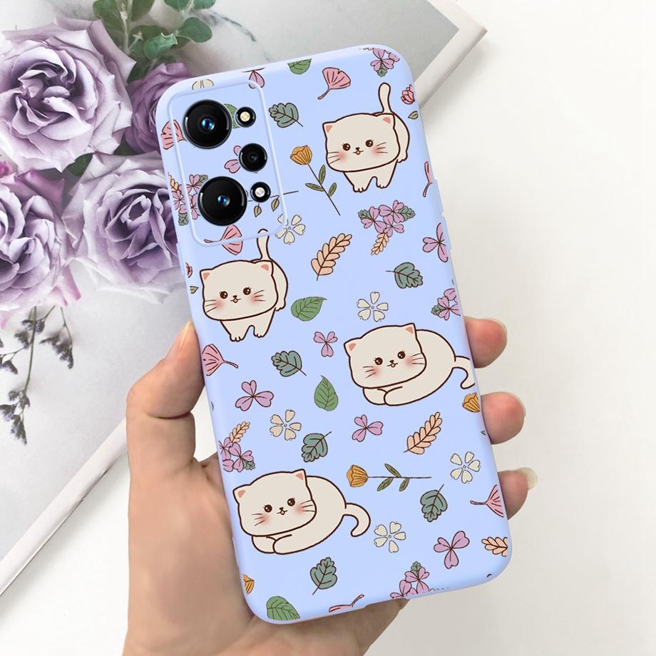 Phone Case For Realme GT Neo2 5G Soft Silicone Coque Funda Cute Cat Moon Night Painting Cover For OPPO Realme GT Neo 2 GTNEO2