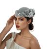 Cappello Turban Fiori Fatto a Mano alla Moda Berretti Morbidi con Strass Cappello da Steward Retrò Traspirante per Feste Serate