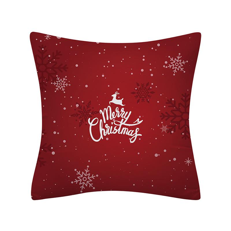 Merry Christmas Santa Claus Printed Pattern Cushion Cover for Home Living Room Sofa Decoration Square Pillowcase 45x45cm