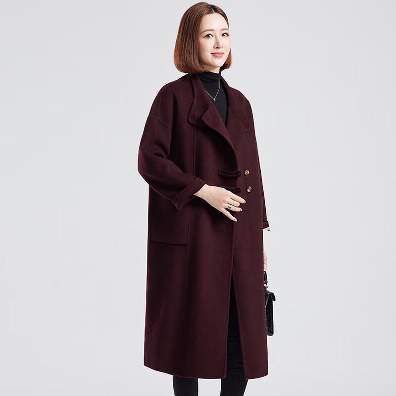 Fengmao Women's 100% Wool Loose-Fit Winter Coat