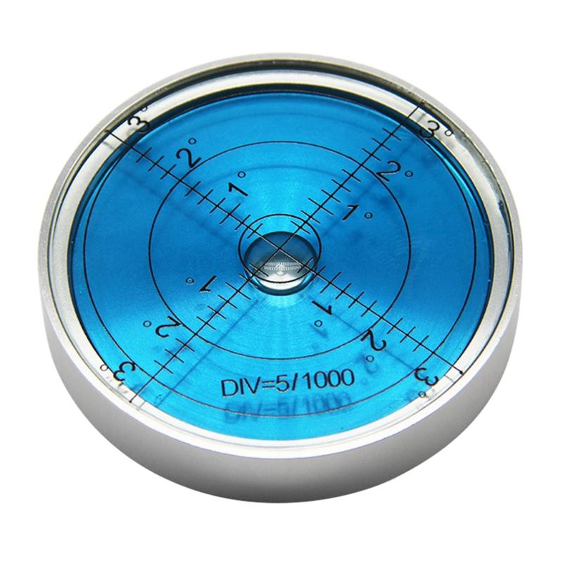 Aluminium for Case Bullseye Spirit Bubble Surface Level Rv Leveling Bubble Round Inclinometers Ø60mm Accuracy 15'/2