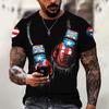 Men's T Shirt Summer Fashion Short Sleeve Tee Puerto Rico Flag Pattern Print T-Shirt Oversized Clothing Crew Neck Pullover Top