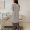 New Arrivals Open Run Dress 3 4 Sleeve Pleated Long Tee Side Slit