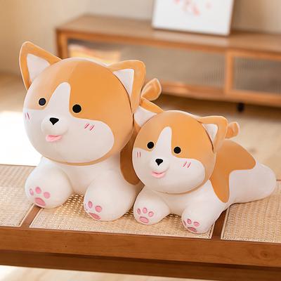Cute Simulated Shiba Inu Doll Children's Sleeping Plush Toy Pillow Girl Dog Doll Gift Doll