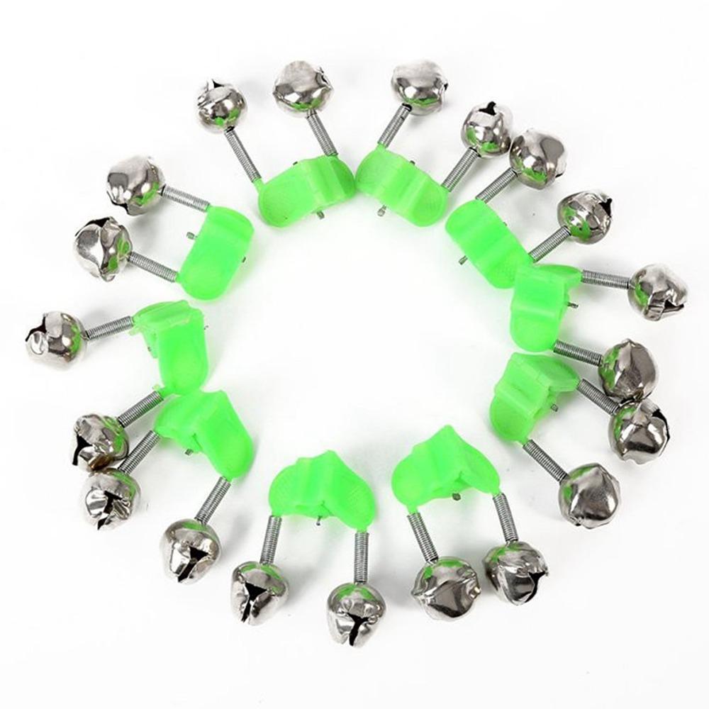 20/50PCS 46*32mm Fishing Rod Alarm Bells Double Spring Clip Bite Alarm Bells Outdoor Fishing