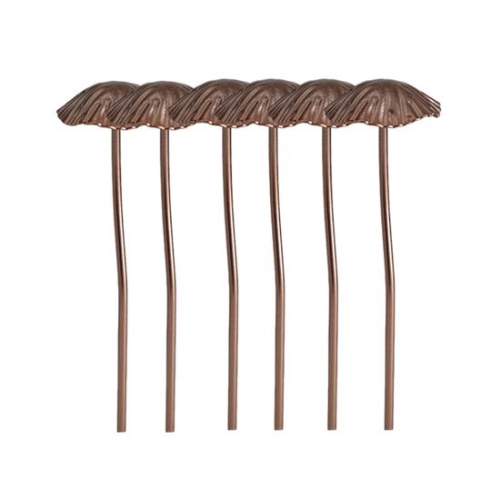 1/5/6/8/10Pcs Wrought Iron Mushroom Decoration Set Lightweight Stable Structure Desk Ornament Garden Home Decor