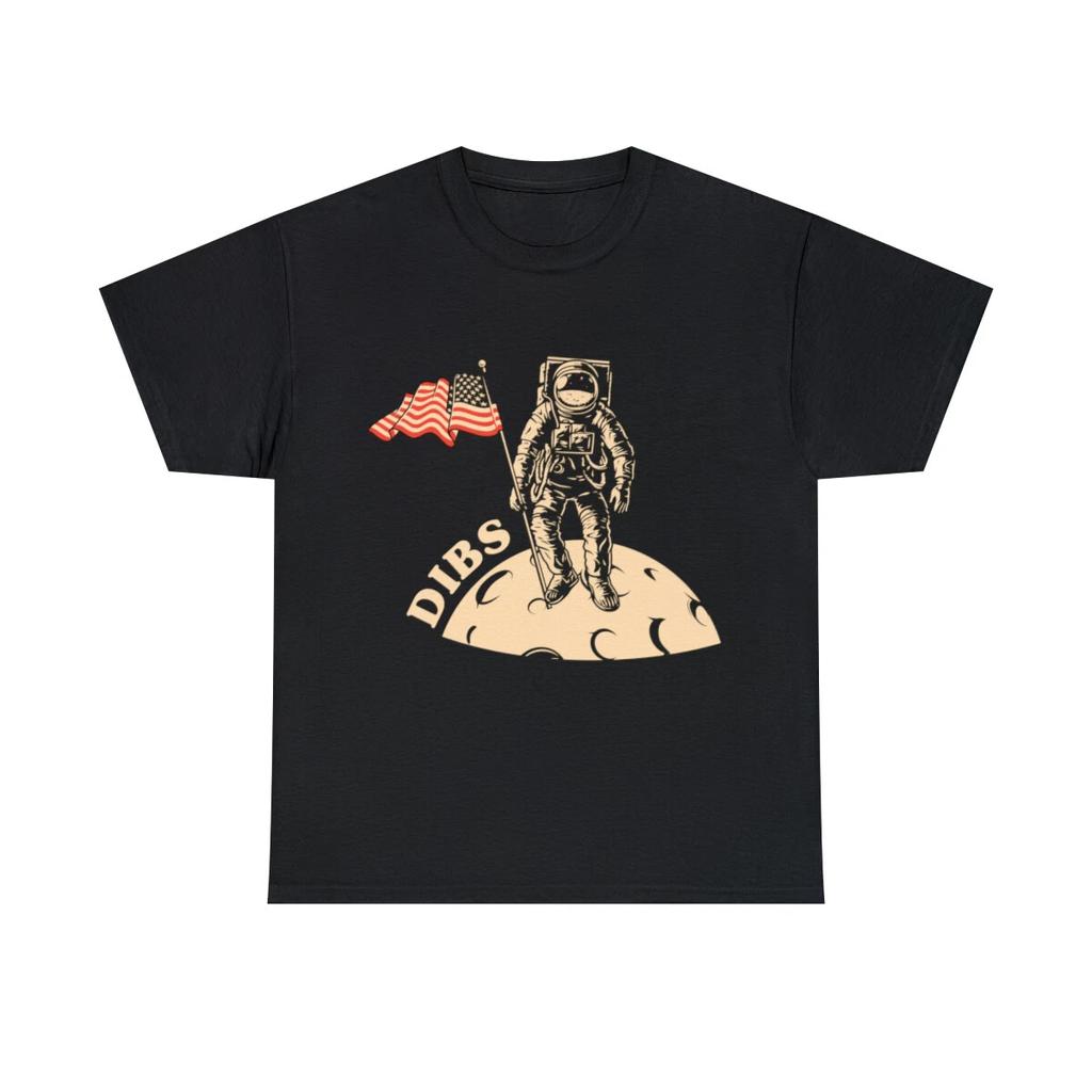 American Space T Shirt Unisex Adult Moon Landing Dibs Funny Astronaut Graphic