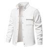 Autumn And Winter New Fleece Thickened Waffle Men'S Lapel Cardigan Jacket Foreign Trade Pocket Coat Top Men
