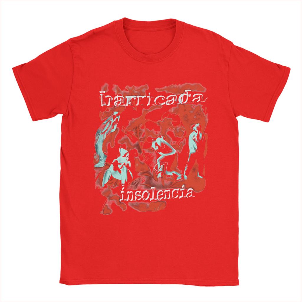 Spanish Band Barricada Art TShirt Unisex  Novelty Pure Cotton Tee Shirt Crewneck Short Sleeve T Shirts Printing Clothing