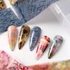 10 Sheets Feng Shui Ink Staining Nail Foils Transfer Paper Laser Nail Art Stickers Decal Pattern Printing Mold Manicure Tool
