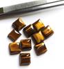Natural Tiger Eye Square Cabochon | Golden Brown Tiger Eye Loose Gemstone | Square Tiger Eye Stone for Jewelry Making
