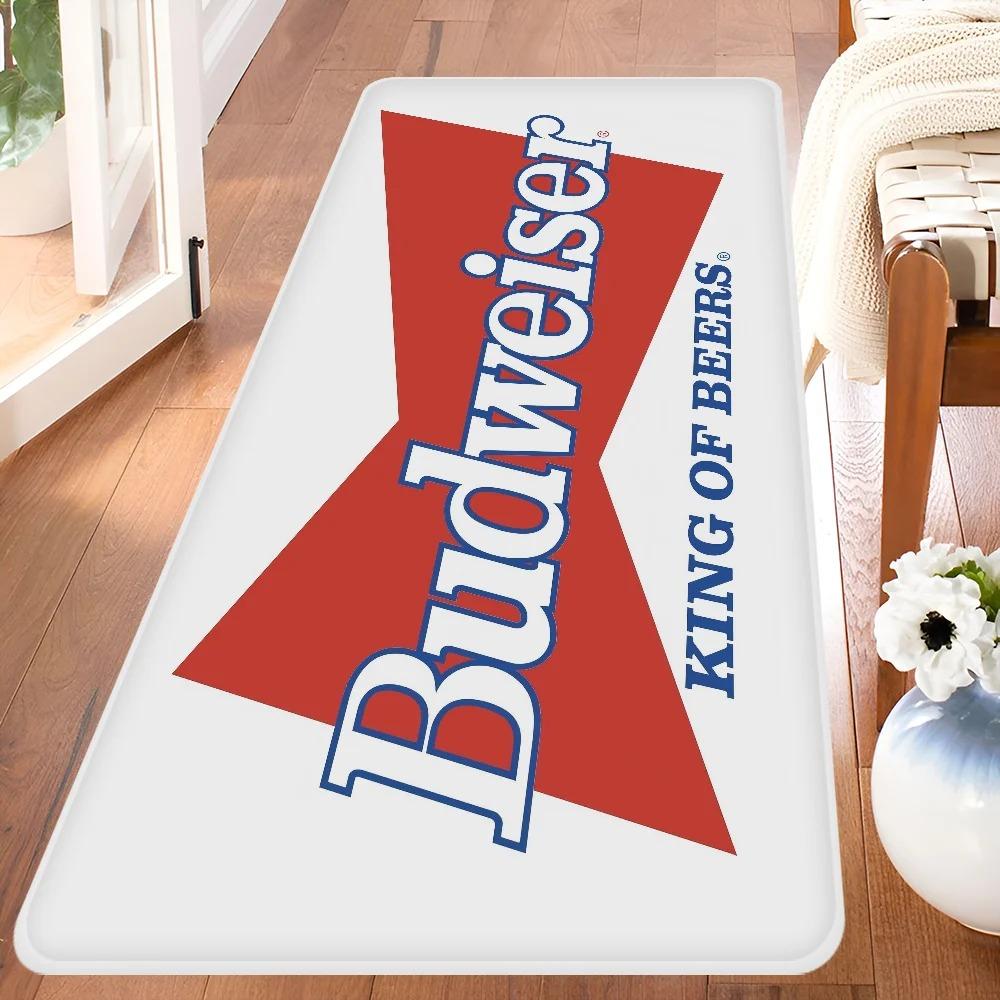 King of Beer B-Budweiser Carpet Living Room Sofa Bedroom Balcony Door Mat Kids Room Home Decoration Anti-Slip Large Area Rug