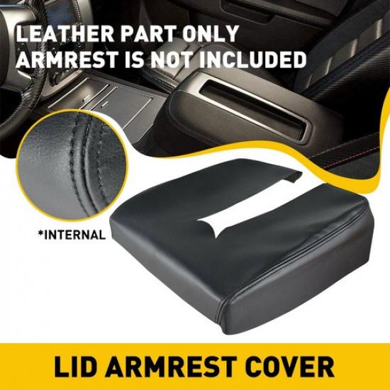Armrest Center Console Leather Cover fits Chevy Tahoe Suburban 07-13 Black