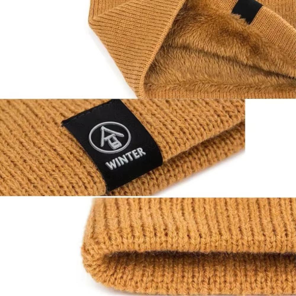 Knitted Scarf Fashion Soft Winter Warm Solid Cold-proof Collar Neck Warmer Thick Headband Ski Mask Men Women Plush Tube Scarf