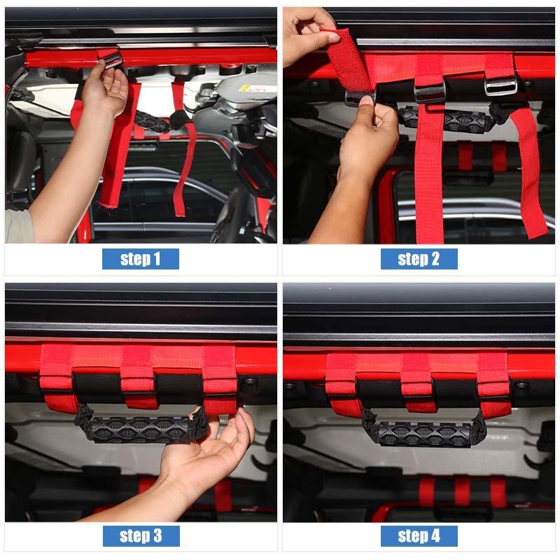 Top Handle Grab Bar Fit For Jeep Wrangler JL For Wrangler JK For Wrangler TJ For JT Gladiator Car Interior Accessories