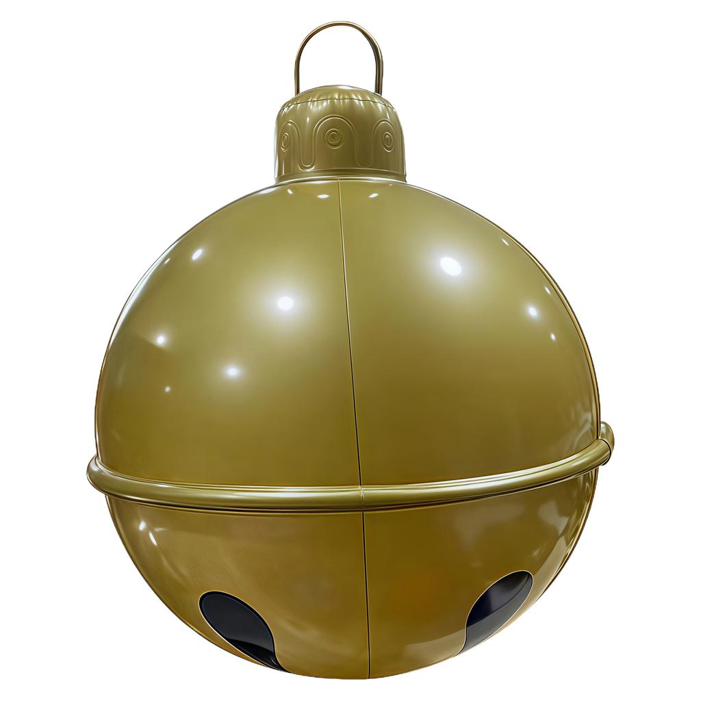 Inflatable Christmas Balls Waterproof Large Xmas Decotative Ball Wear Resist Flocking Decoration Ball for Front Doors Decorated