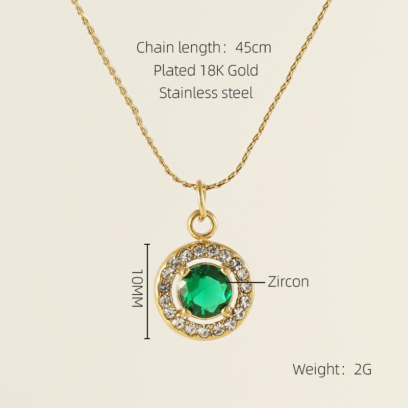 

2026 with Diamond Love Zircon Necklace Women s Fashion Personality Temperament Water Drop Pendant Collarbone Chain Jewelry 45cm