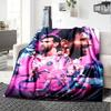 Pink Neon Soccer Stars Blanket Ultra-Soft Perfect for Bedding Office Bed All-Season Use Modern Style Perfect Gift for Relatives and Friends