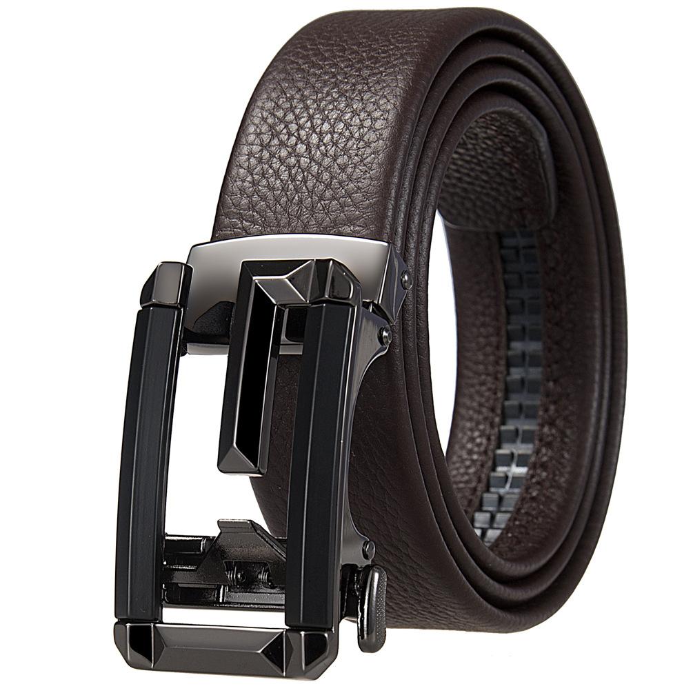 1 ceinture creuse décontractée pour homme, ceinture en cuir de vachette de première couche, ceinture automatique Ly36-305115-5
