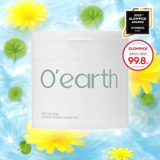 Rapid Soothing / Refreshing Moisture O'earth Dandelion Soothing Toner Pads, 90 Sheets