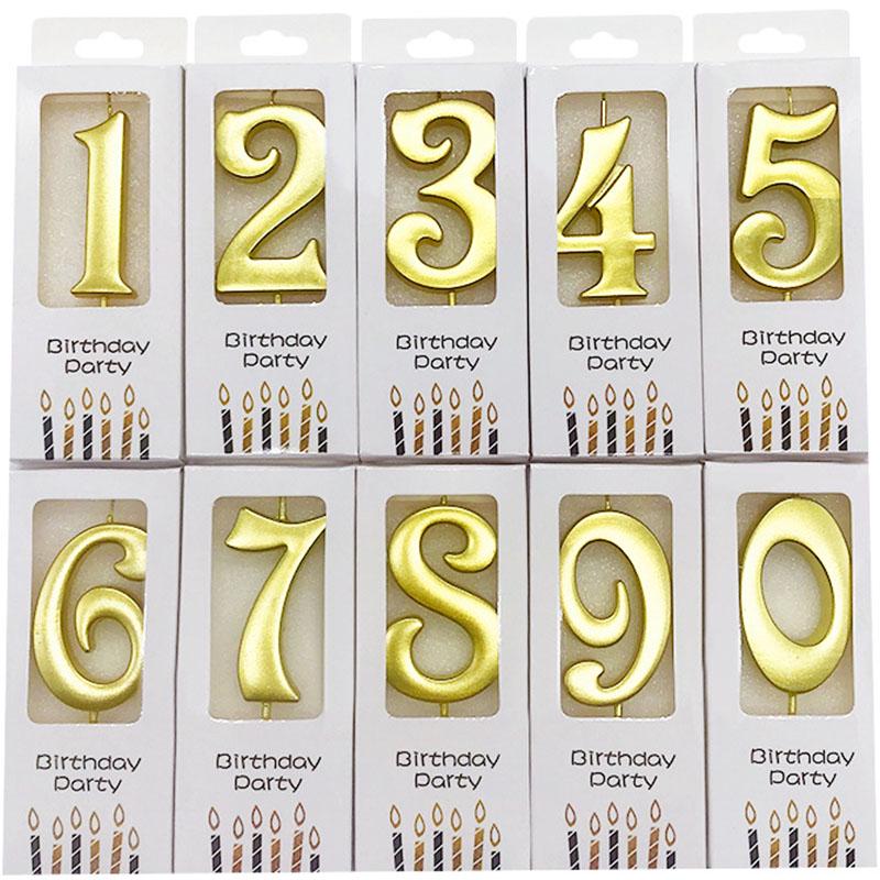 50 Gold Number Candle Cake Toppers, Individually Boxed for Kids' First Birthday