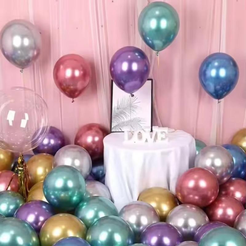 50/100 STÜCKE Metallballons Hochzeit Langlebige Metallballons Thema Geburtstagsfeier Abschlussfeier Weihnachtsdekorationen Jubiläum