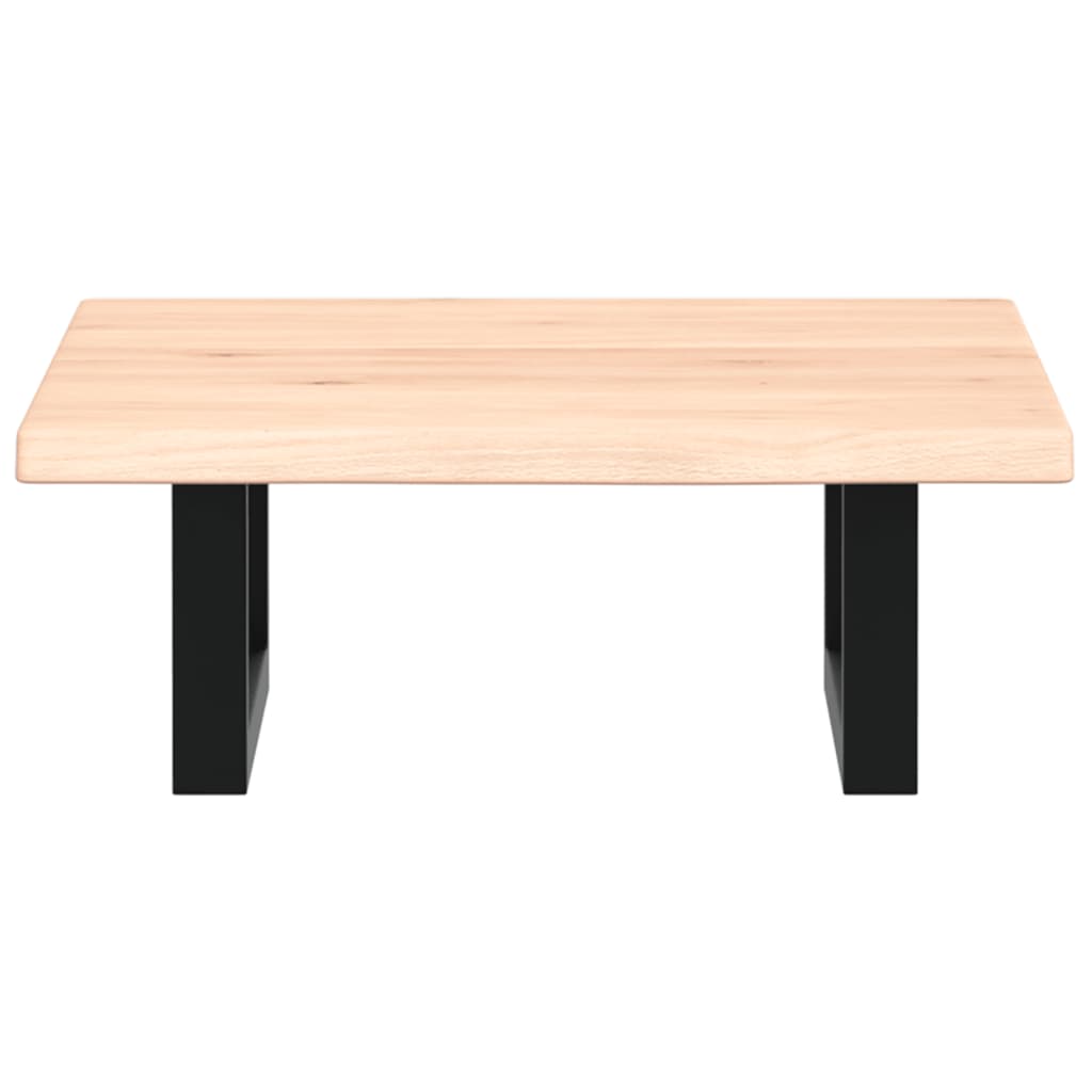 Washbasin Top with Mounting Bracket Steel and Solid Oak Wood