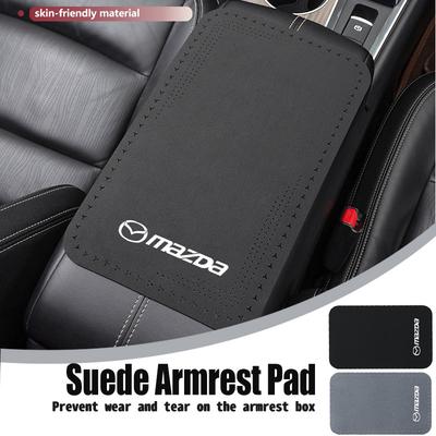 For Mazda Suede Car Anti Slip Center Console Arm Rest Mat Seat Box Cover 6 3 5 2 CX5 CX7 323 CX9 MX3 Demio Axela Atenza