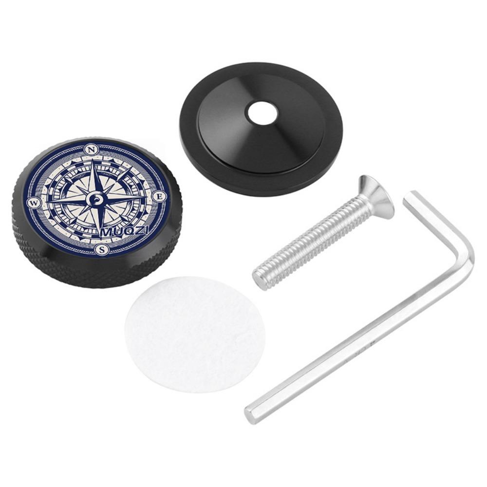 1 Set Halloween Style Bicycle Stem Cap Waterproof with Screws&Hexagonal Wrench Bike Bowl Sealed Cap Aluminum Alloy Durable