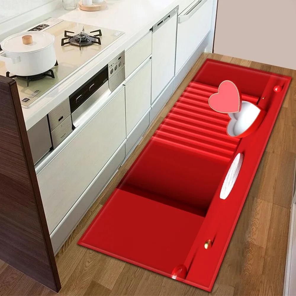 Romantisches Liebesmuster Hausküche Bodenmatte Türdekoration Bodenmatte