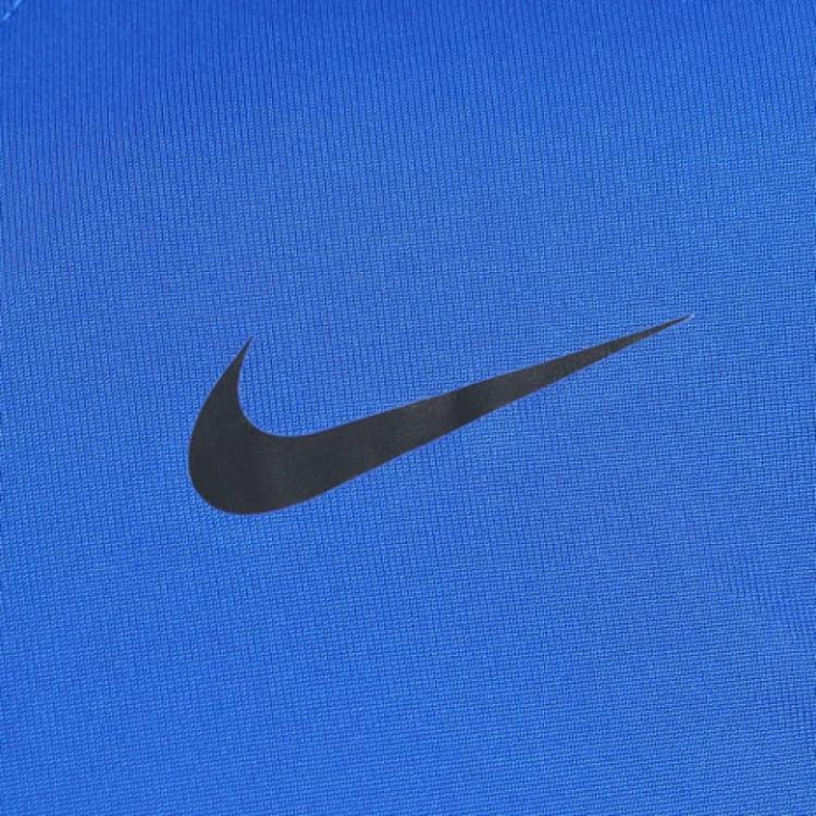 Nike Solid Logo Print Crew Neck Short Sleeve T-Shirt Men Tops Blue DX0990-480
