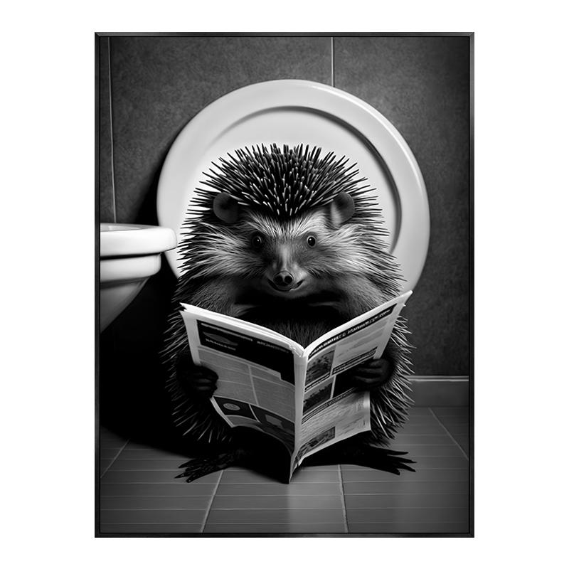 

Забавные животные, сидящие на туалете, плакат, корова, лев, тигр, милые декоративные картины, холст, настенная картина, современная ванная комната, туалет, декор 21x30cm No Framed