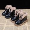 Girls boots cotton shoes winter snow boots 2025 new children's leather boots boys Martin boots large cotton autumn and winter shoes