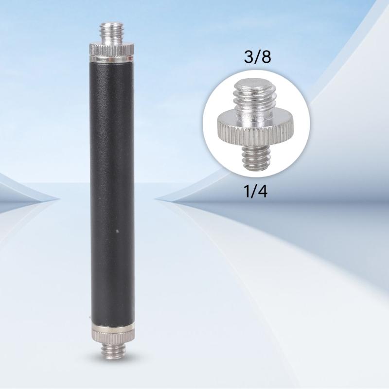 Metal 1/4 Female Thread Extension Rod for Photography Equipment with 1/4 to 3/8 Screw Adapter 10/20/30cm Length Option