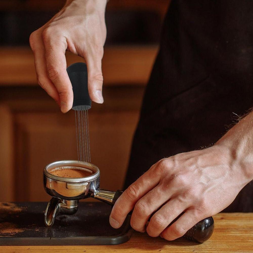 Stainless Steel Coffee Stirrer Non-slip Handle Coffee Powder Mixing Needle Cafe