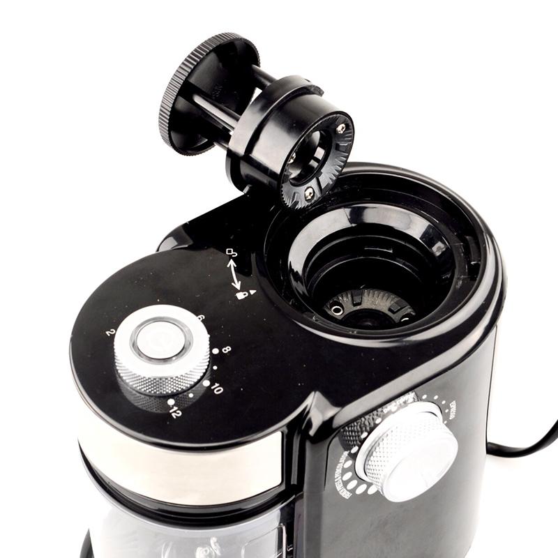 Moedor de café elétrico Burr, moinho de rebarbas ajustável, moedor de grãos de café com 18 configurações de moagem para café expresso por gotejamento