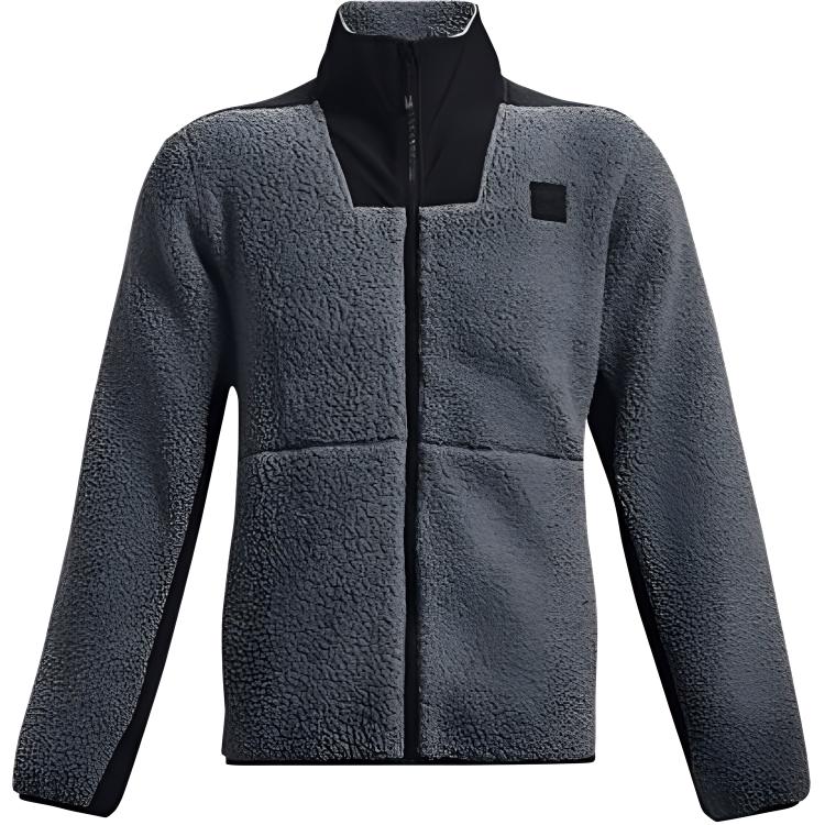 Under Armour Legacy Sherpa Training Color Block Jacket Men Gray 1357474-012