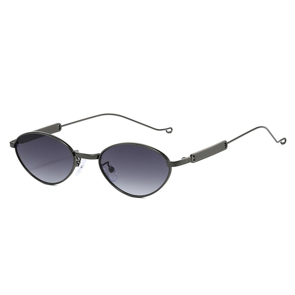 Oval Retro Small Frame Metal Sunglasses Uv400 Protection Unisex Fashion Sunglasses For Driving Outdoor Cycling Fishing