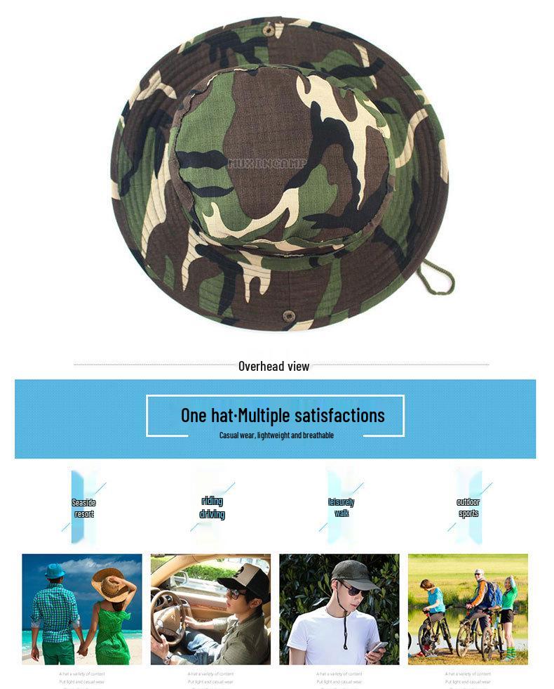 Unisex Outdoor Sun Protection Bucket Hat: Camouflage, Mountaineering & Fishing Styles