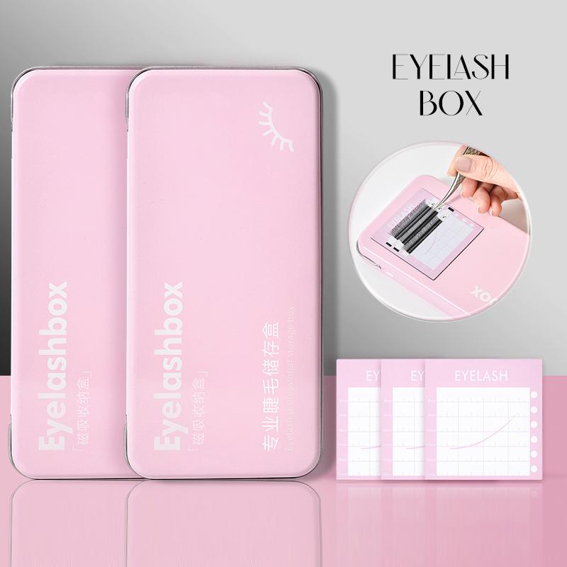 Reusable Empty Magnetic Fake Eyelash Storage Box False Eyelash Holder Case Container Travel Pallet Lash Holder
