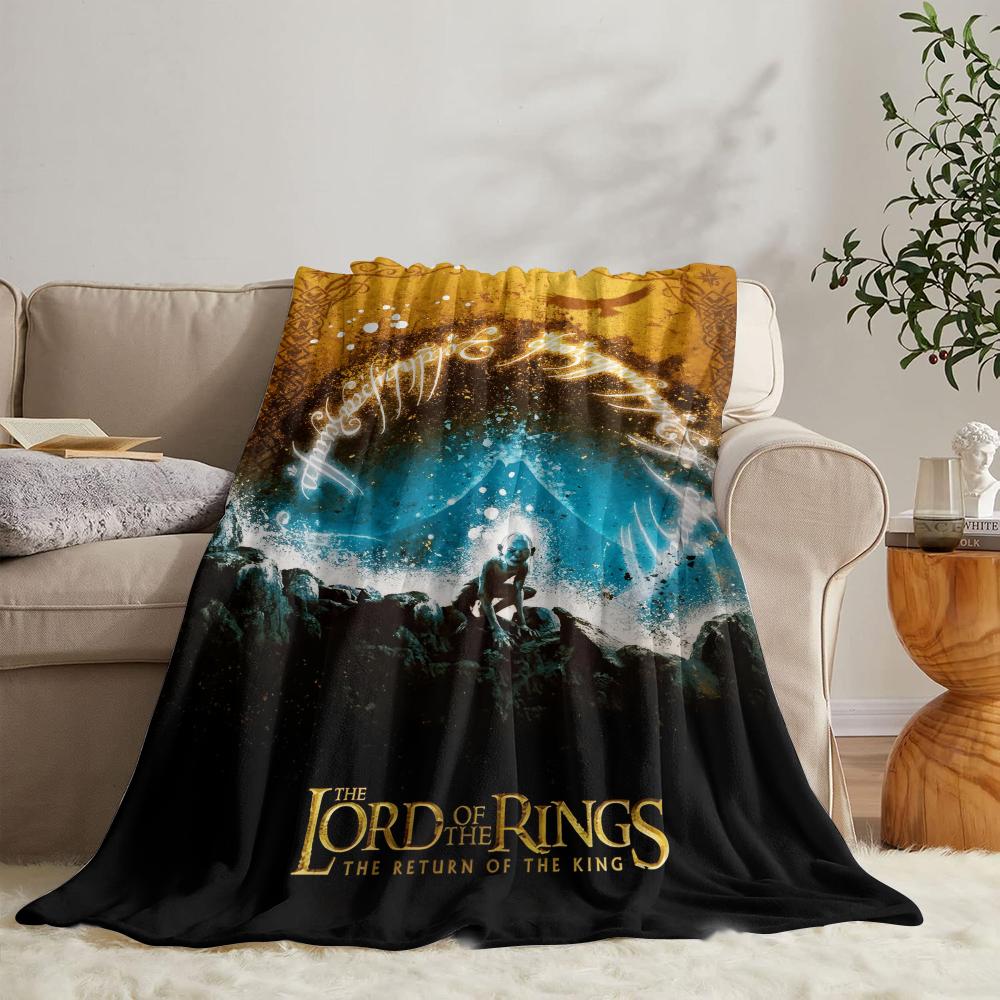 GUOYU Blanket Middle Earth Map Throw Soft Flannel Throw Summer Blanket Lightweight Cozy Nap Blanket for Sofa Bed Travel