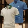 2pcs Men's Outdoor Golf Casual Jacquard Polo Shirt with Short Sleeves,Suitable for Spring and Summer, Can Be Worn As Innerwear or Outerwear