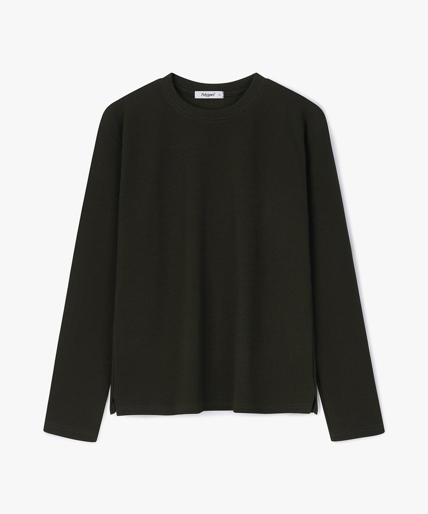 POLYGRAM Daily Wrinkle Side Slit Long Sleeve T-Shirt - 5 Colors