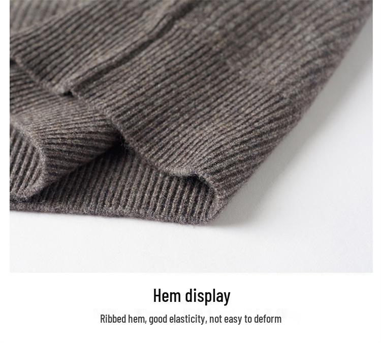Men's 2025 Winter Wool Sweater: Fashionable Korean Style, Loose Fit, Thickened Round Neck for Middle-Aged and Young Men.