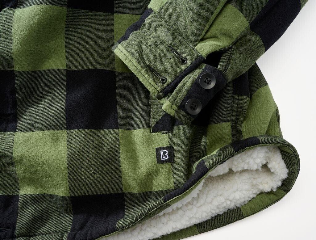 Winter Jacket Brandit Lumberjacket Hooded Black/olive